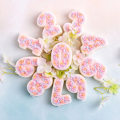 Miniatyrbild 4 av 8: 0-9 siffror Födelsedag Digital Form Blomform Nummerformad Silikon tårtform Chokladform Födelsedagstårta Verktyg