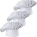 3-pack kockmössa för vuxna, justerbar och elastisk, bagare, kök, matlagning, kockmössa, 3 delar, A