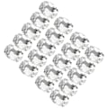 Pikkukuva 2 / 8: 20 kpl Kynsistrassit Kiiltävät DIY Käsinommeltavat Kengänkoristeet Vaatetustarvikkeet (18 x 13 mm soikea muoto)