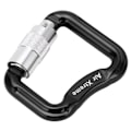 Miniatyrbillede 7 af 8: 20KN Automatisk Låsende Klatrekarabiner Klips Twist Lås Letvægts Karabiner Til Klatring Bjergbestigning D Formet Sort