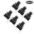 Miniatyrbild 5 av 7: 100 st Momentary Taktil Push Button Switch Mini Micro Tact Switch Tillbehör 6 x 8 mm