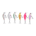 Miniatyrbillede 1 af 8: 6 stk. 4,3g 5cm Minnow Fiskeagn Multilayer Maling Behandling Kunstig Fiske Agnsmad