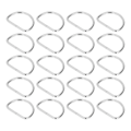 Miniatyrbillede 1 af 7: 20 stk D-ringe Enkel montering elektrobelagt overflade Robust holdbar, farvefast metal D-ringe 4x40x30 mm