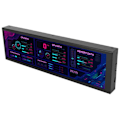 Miniatyrbillede 1 af 8: 8,8-tommer computer temperaturmonitor 1920x480 60Hz til AIDA64 CPU GPU SSD Data Temperaturmonitor til Raspberry Pi til Windows Sort