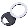 Miniatyrbillede 2 af 8: Clip On Ringlys til telefon 180 graders rotation 3 farver LED Selfie Ringlys til telefon Tabletter Bærbare computere Sort