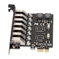 Miniatyrbild 7 av 8: Adapterkort PCIE till USB 3.0 7 portar 5Gbps snabb överföringshastighet USB-modul expansionskort 5V