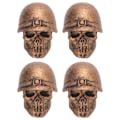 Miniatyrbillede 2 af 8: 4 stk Dækventilhætter Skull Style Antioxidation Universal til Biler Lastbiler Cykler Motorcykler Cykler Bronze