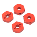 Miniatyrbilde 6 av 8: 4 ST RC Hex Nav Adapter Aluminiumlegering RC Hex Koblingsdeler for Traxxas E Revo 1/16 RC Bil Rød