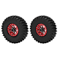 Miniatyrbild 8 av 8: 2 st/set 1,9 tum RC-bil Hjulfälg Däck Set för AXIAL SCX10 1/10 Crawler Bil Uppgraderingar Delar Röd