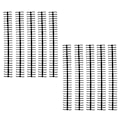 Miniatyrbilde 3 av 8: 10 stk Bindende rygger Spiraler Spoler Kammar 30 hull plaststripe for løsblad 1/2in Diameter Svart
