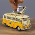 Pikkukuva 2 / 5: Vintage Keltainen Camper Van -malli Raha-astia Koti Sisustus