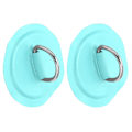 Miniatyrbillede 8 af 8: D Ring Pad Patch PVC Oppustelig Båd Flåde Jolle Kano Surfbræt Kajak Bindebeslag Smaragdgrøn