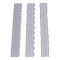 Miniatyrbilde 4 av 7: 3 stk uregelmessige kanter linjal DIY-produksjon Karbonstål-embossing Attractiv dekorativ lettvektsverktøy for kortproduksjon