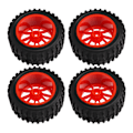 Miniatyrbilde 7 av 8: 4 stk RC-dekk 1/10 RC-bil RC-dekk RC-tilbehør for HSP 94111 94188 94108 Rouge
