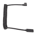 Miniatyrbilde 5 av 8: USB C-kabel USB C hunn til USB C hann 4K 60Hz 3A Hurtiglading 10Gbps 1,2m spiralfjærdesign USB C strømledning hunnhode til hann sidebøyning