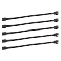 Miniatyrbilde 4 av 8: 5 stk 4-pins forlengelseskabel for datamaskin hovedkort CPU-vifte PC flettet tauadapter