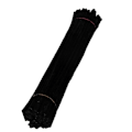 Miniatyrbillede 5 af 5: 100 stk. Piberensere Fleksible Bøjelige Ren Farve Polyester Chenille Stængler DIY Børns Tidlige Uddannelse Håndlavede Legetøj Sort