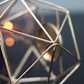 Miniatyrbild 3 av 5: Geometrisk Tealight-hållare, Geometrisk Ljusstake för Bröllop Jul Hembordsdekorationer, Svart