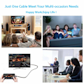 Miniatyrbild 3 av 8: USB-C till HDMI 4K Kabel, 2 meter, perfekt för en stark signal