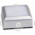 Miniatyrbild 5 av 5: LED-ljusbas, visningsställ, displayplatta med känslig touchbrytare för 3D-laserkristallglaskonst