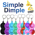 Miniatyrbild 1 av 3: 2-pack Simple dimple, MINI Pop it Fidget Finger Toy / Leksak- CE Svart Svart