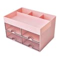Small Desk Organizer Desk Storage Box Office Supplies Organizer Makeup Organizer Gift Pink
