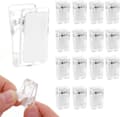 15 Pieces Tapestry Clips, Self-Adhesive Spring Clips, for Posters, Blankets, Shower Curtains, and Wall Flags (Transparent)