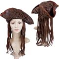 Miniatyrbild 2 av 5: Barn Buccaneer Karibisk TriCorn Pirathatt Dreadlocks Hår Örhänge Patch Set