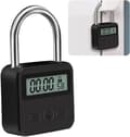 Time Lock - Digital Time Lock - Smart Time Lock with LCD Display - USB Security Padlock - Heavy-Duty Metal Electronic Timer Lock - Max. 99 Hours