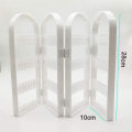 Miniatyrbild 5 av 5: Hål Akryl Örhängen Hållare för Kvinnor, 4 Dörrar Fällbar Skärm Halsband Display Rack, Hängande Smycken Organizer Stativ Display