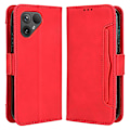 Miniatyrbild 1 av 5: För Fairphone 5 Case anti-scratch Folio Flip Pu Läder cover Red Red