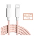 Miniatyrbild 1 av 8: 20W USB-C PD-kabel för iPhone 14 13 12 11 Pro Max Xs 8 Plus iPad 3A Datakabel för iPhone Typ-C Datakabel rosa 2M 2M