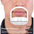 Miniatyrbild 2 av 5: Skäggformare Getskägg Mustasch Grooming Verktyg Ansiktshår Styling Mall För Man 5 St/set white white
