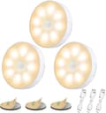 Night Light Set - 8 LED Motion Sensor Night Lamps - USB Rechargeable and 3 Operating Modes - Automatic On/Off/Standby - For Bedroom Hallway 3 Pieces