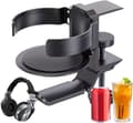2-in-1 Desk Gadget - Spill-Proof Cup Holder and Headphone Hook - Clamp Under Desk - Gaming Accessory for Home