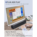 Miniatyrbild 4 av 5: Datorhögtalare, USB-drivna PC-högtalare för stationära datorer och bärbara datorer, med LED-lampor, Plug and Play