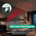 Miniatyrbild 5 av 5: Digital väckarklocka, projektionsväckarklocka för tunga sovare, digital klocka för sovrum med stor LED-skärm, 12/24H, USB-laddningsport, snooze,