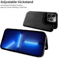 Miniatyrbild 4 av 7: iPhone 14 Pro Max Stöttåligt Skal Korthållare 3-FACK Flippr Svart