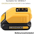 Miniatyrbild 4 av 5: Dcb090 USB-adapterersättning för alla Dewalt 10,8 V/14,4 V/18 V Li-ion-batterier USB-laddare Power Ins [LGL]
