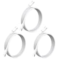 3-pack 2m USB-C-kabel laddningsöverföring iPhone 15 iPad Mac Vit 3-PACK 2M laddningskabel