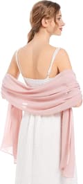 Shawls and Wraps Soft Chiffon Scarf for Evening Dresses Wedding Stole nude pink