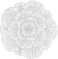 Round Silver Placemats, Set of 4, Floral Vinyl, Table Mats, Table Setting, Kitchen Placemats for Dining Table, Holiday, Wedding, Decorative