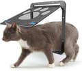 Pet Dog Cat Screen Door with Magnetic Flap for Sliding Doors (Small) - Automatic Locking/Lockable