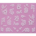 Miniatyrbild 4 av 8: 10-pack vita nagelstickers blommor – självhäftande dekaler för lätt och snygg nageldekoration