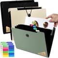 A4 Expanding Folder 3-pack File Organizer 5 Pockets Document Organizer Portable Filing Folders for Paperwork