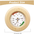 Miniatyrbild 3 av 6: Bastutermometer trä inomhustermometer 2-i-1 termometer och hygrometer med precisionsskala bastutillbehör utomhus levande