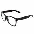 Retro Wayfarer Glasses Black Clear Glass without Strength black black
