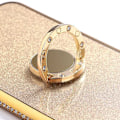 Miniatyrbild 3 av 6: iPhone XR Stötdämpande Skal med Ringhållare Strass Rosenguld Rosenguld
