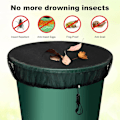 Miniatyrbild 5 av 5: 2PCS Regnfat Mesh-skydd, Tank Mesh Protector Vattenuppsamlingshinkar Tunnor Cirka 37,4 Tum Nätnät för att hålla myggor, löv