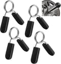 Spring Collars 1 Inch (25mm) for Smooth Dumbbell Handles or Standard Barbells (4-Pack)